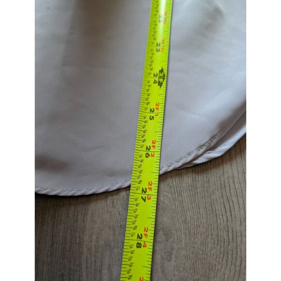 Lands End Outfitters Womens Beige Long Sleeve Blouse Tie Cuff Detail Size 12 - Picture 5 of 6